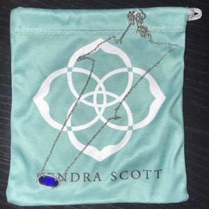 Silver and blue Kendra Scott necklace